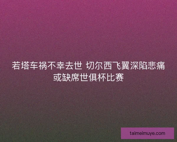 若塔车祸不幸去世 切尔西飞翼深陷悲痛或缺席世俱杯比赛